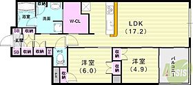 イニシア神戸森北町  ｜ 兵庫県神戸市東灘区森北町4丁目15-24（賃貸マンション2LDK・1階・71.27㎡） その2