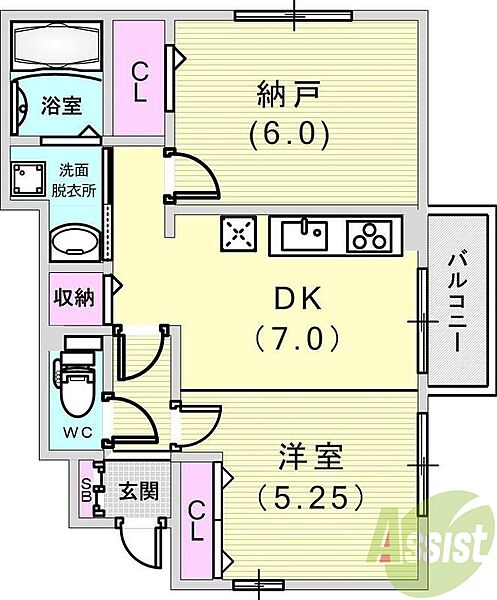 ボヌール山手 ｜兵庫県神戸市東灘区本山北町4丁目(賃貸アパート1SDK・1階・45.74㎡)の写真 その2