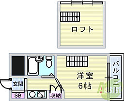 ハイツシャローム  ｜ 兵庫県西宮市鳴尾町3丁目6-25（賃貸マンション1R・6階・24.00㎡） その2