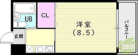 ＲＵＥＦＵ1  ｜ 兵庫県西宮市東鳴尾町2丁目12-9（賃貸マンション1K・1階・25.00㎡） その2