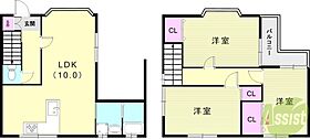 西宮市堤町テラスハウス  ｜ 兵庫県西宮市堤町2-48（賃貸テラスハウス3LDK・1階・65.15㎡） その2