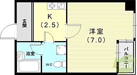 スペースK  ｜ 兵庫県神戸市東灘区青木5丁目（賃貸マンション1K・3階・20.35㎡） その2