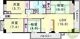 グランドメゾン芦屋岩園  ｜ 兵庫県芦屋市岩園町3-6（賃貸マンション4LDK・4階・94.87㎡） その2