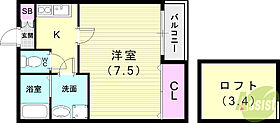 KTIレジデンス魚崎  ｜ 兵庫県神戸市東灘区魚崎西町4丁目2-32（賃貸アパート1K・1階・24.85㎡） その2