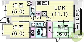 リヴェール御影  ｜ 兵庫県神戸市東灘区住吉宮町6丁目（賃貸マンション3LDK・6階・65.49㎡） その2