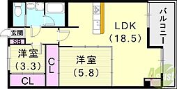 ジークレフ六甲 4階/-