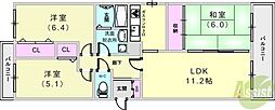 サンフェニックス 3LDKの間取図画像
