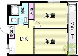 メゾン101 2DKの間取図画像