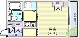 ジョイフル六甲5 1Kの間取図画像