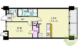 ガーデンライフ岡本 1LDKの間取図画像