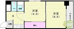ダンディライオン東灘 2Kの間取図画像