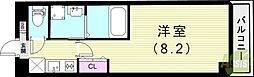 ディースクエア深江本町 1Kの間取図画像