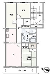 マンション厚別 3LDKの間取図画像