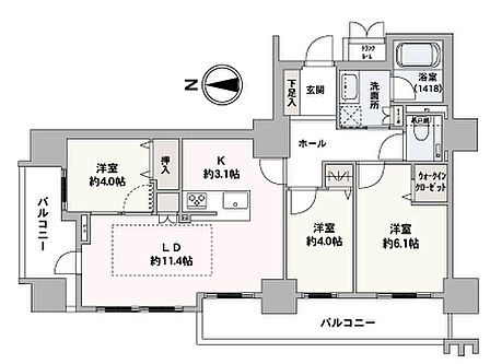 3LDK 間取り