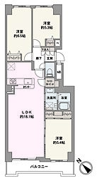 シェルピア西麻生 3LDKの間取図画像