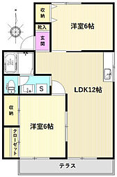 グリーンエクセルB 2LDKの間取図画像