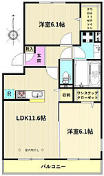 ディモーラ 2LDKの間取図画像