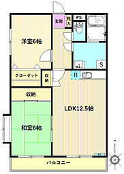 ビザージュ 2LDKの間取図画像