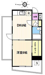 グリーンコーポ相武台 1DKの間取図画像