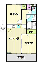 シマハウス 2LDKの間取図画像