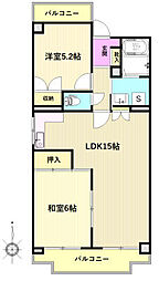 パールハイム 2LDKの間取図画像