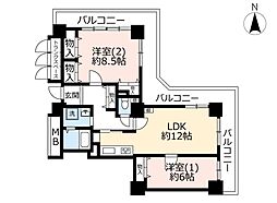 間取図画像 2LDK