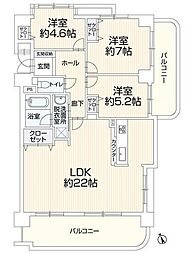 ビューパレス大浜 3LDKの間取図画像