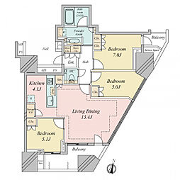 間取図画像 3SLDK
