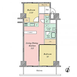 間取図画像 2LDK
