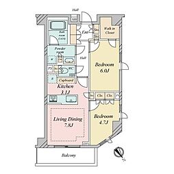 オープンレジデンシア目白フロントコート 2LDKの間取図画像