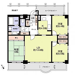 サーラシティ鳴海 3LDKの間取図画像