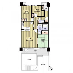 コンセール徳重ヴェール弐番館 3LDKの間取図画像