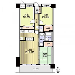 ロイヤル平針 3LDKの間取図画像