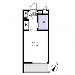 メゾン・ド・サージュ 1Kの間取図画像