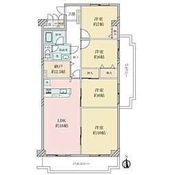 ラフィーネ本山 4SLDKの間取図画像