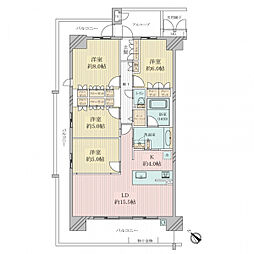 プレイズ堺光明池 4LDKの間取図画像
