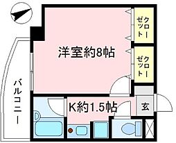 ハイ・クリーネ 1Kの間取図画像