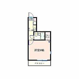 ベルウッドマンション2号館 1Kの間取図画像