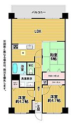 トーカンマンション小倉南 3LDKの間取図画像