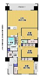MJR博多レジデンス 3LDKの間取図画像
