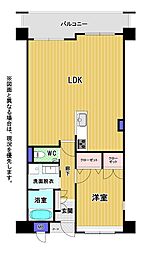 サンライフ香春口 1LDKの間取図画像