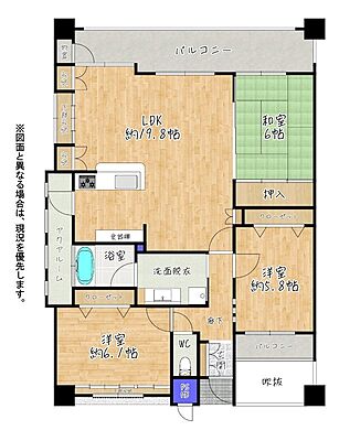 間取り ホワイトキャッスル朝日ヶ丘 7階/-