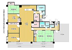 サングレイス高峰 6LDKの間取図画像