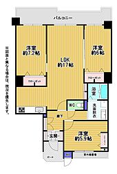 ドゥ・マ・テール穴生 3LDKの間取図画像
