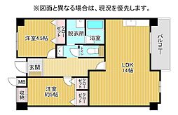ホワイトキャッスル今池 2LDKの間取図画像