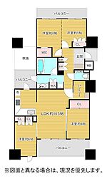 リビオ大手町グランエンブレム 4LDKの間取図画像