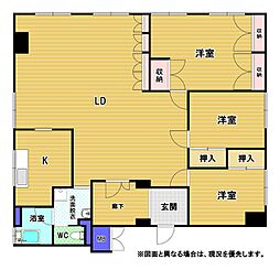 大門ビル 3LDKの間取図画像
