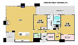 アイランドシティオーシャン&フォレストタワーレジデンスウエスト棟 2SLDKの間取図画像