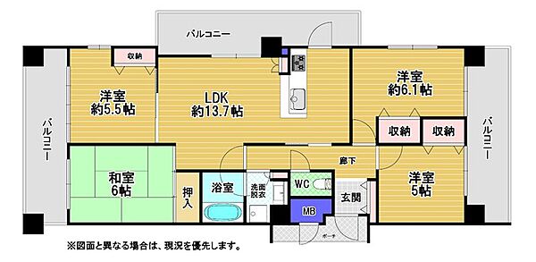 間取りを拡大表示
