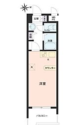 安部山公園センチュリー21壱番館 1Kの間取図画像